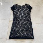 Xhilaration  Like New Black/Cream Lacy Dress Sz L Photo 4