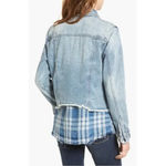 BLANK NYC Shark Bite Distressed Denim Jacket Shark Bite/Blue Size L Retail $98 Photo 4