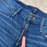 J.Crew Dark Wash Raw Hem Fold Over High Rise Denim Shorts Size 33 Photo 5