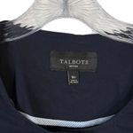 Talbots Petites Navy Cotton Button Blazer sz 16p Cropped Jacket Classic Career Photo 3
