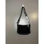 Steve Madden Crossbody Shoulder Bag Womens Black Sherpa Faux Leather Zip Logo Photo 1