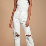 AGOLDE  90's Mid Rise White Loose Fit Distressed Jeans Wash Desert Natural US 28 Photo 3