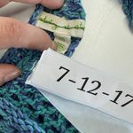 Anthropologie Staring At Stars Top Womens X Small Blue Crochet Knit Halter Top Photo 3