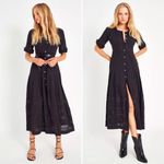 Love Shack Fancy NWT
Edie Lace Short Sleeve Midi Shirt Dress in Black Size XS Photo 4