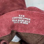 Diba Blake Suede Bootie Burgundy Lace Up Wedge Ankle Boots Women Size 8.5 Red Photo 9