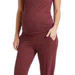 Maternity Maroon Joggers Size XXL Red Photo 0