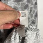 Aerie Grey Leopard Print Raw Hem Oversized Pullover Sweater Size S Photo 6