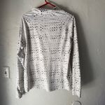 Under Armour  White Black Geometric Print Quarter Zip Long Sleeve Athletic Top M Photo 4