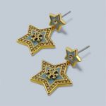 Tory Burch New Auth. Falling Star Drop Earring on TB Earring. Card MSRP $148 Photo 3