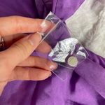 Isaac Mizrahi for Target Purple Shiny A Line‎ Dress Size L Size L Photo 2