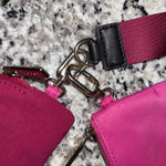 Lululemon  Dual Pouch Wristlet Sonic Pink Pomegranate Detachable Zip Wallet  Photo 6