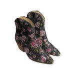 Betsey Johnson new ✿ Diva Crystal Floral Chelsea Ankle Cowboy Boot ✿ Black 8.5M Photo 9