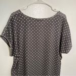 Alfani  Scoop Neck Blouse Gray White Geometric Photo 8