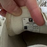 VEJA  9 Womens Campo Chromefree Sneakers in White and Sun Peach Orange Photo 8