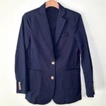 J. McLaughlin Ressie Cotton Linen Blend Blazer in Navy Size 4 Photo 0