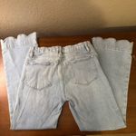 frame denim L Crop Mini Boot Jeans Scalloped Hem Light Wash Size 26 Photo 7