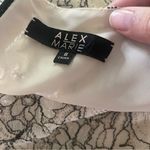 Alex Marie NEW  Black and Ivory Lace Knee Length Sheath Peplum Dress Size 6 Photo 5