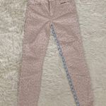 Current/Elliott Current Elliot Blush Pink Leopard Print Skinny Cropped Jeans Sz 26 Photo 6