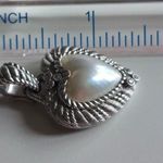 Judith Ripka  Pearl & Diamonique Heart Pendant in Sterling Silver Photo 2
