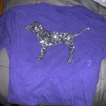 Victoria's Secret VS PINK short sleeve purple sequin bling tee Photo 0