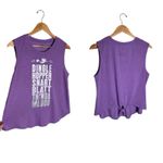 Disney  Little Mermaid Tank Top Size Large Purple Silver Dingle Hopper Back Knot Photo 1