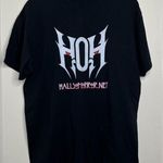 Jerzees HOH Halls of Horror Haunted AttractionT Shirt Black Unisex Size XL Double Sided Photo 0
