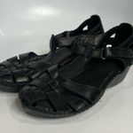 Venus Venüs black leather wedge sandals size 41 Photo 1