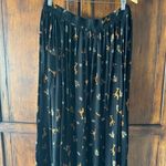 Vintage | Stonebridge Giraffe Print Pleated Maxi Skirt | XL Black Photo 0