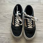 Vans Cheetah Print Stripe Black and White  Size 5 Photo 1