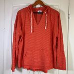 Old Navy Pullover Hoodie Womens XL V-Neck Striped Lightweight Casual Top Workout Photo 0