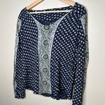 Lucky Brand Los Angeles V-neck Long Sleeve Blouse Size Small Photo 1