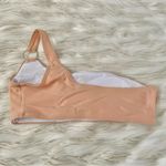 Zaful Nude Tan Light Brown One Shoulder Metal Ring Bikini Top Sz S Photo 5