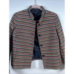 Talbots  Blazer Womens 6P Rainbow Striped Button Jacket Long Sleeve Work Casual Photo 3