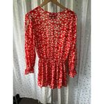 Blue Life Revolve  Fae Faux Wrap Ruffle Elastic Waist Ditsy Floral Romper S Photo 4