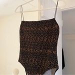 TOTEME One Piece Smocked Swimsuit in Tortoise Size XL Retail $270 Photo 6