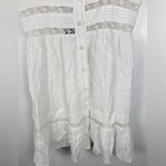 Storia  NWT White‎ Lace Buttons Mini Babydoll Dress Women's Small Photo 3