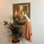 New York Company Jeans Sweater NYCO Soho Lace up Black 3/4 Sleeve Small Pink Photo 2