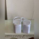 Jeffrey Campbell Elegant White Chunky Block Heel Sandals. Size-9 Photo 2