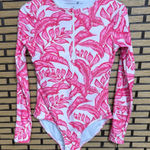 Caribbean Joe Caribbean‎ Joe Pink And White Long Sleeve Rash Guard Size Medium Photo 0
