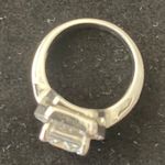 White Gold Engagement Ring Silver Photo 1