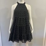 Mi Ami Alice Tiered Clip Dot Swing Mini Dress Black Size M Photo 1