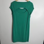 Energy Green Knee Length Dress Open Back Medium Chico's 1 Stretch Photo 1