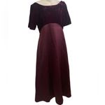 Alfred Angelo  Burgundy Formal Dress Size 9/10 Holiday Velvet Satin Gown Y2K 90’s Photo 3