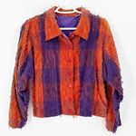 VINTAGE 80s Silver Stream COTTON Jacket Fringe artsy quirky avant Photo 0