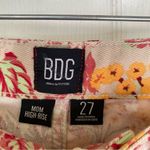 BDG High-Waisted Mom Jean Floral Denim Orange Urban Outfitters Size 27 Photo 4