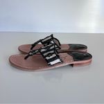 Jack Rogers  Women's Black and White Striped Sandals Photo 3