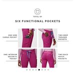 FIGS NWT  Zamora™ Jogger Scrub Pants 2.0 (Raspberry)  XXS PETITE Photo 4