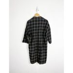 Vince  Plaid Easy Pullover Cotton Cocoon Shirt Dress Small Green Lagenlook Photo 11