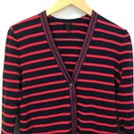 J.Crew Blue & Pink Metallic Striped Cardigan Photo 2