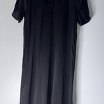 Nordstrom  Romantic Tiered Washable 100% Silk Nightgown Black Medium Photo 0